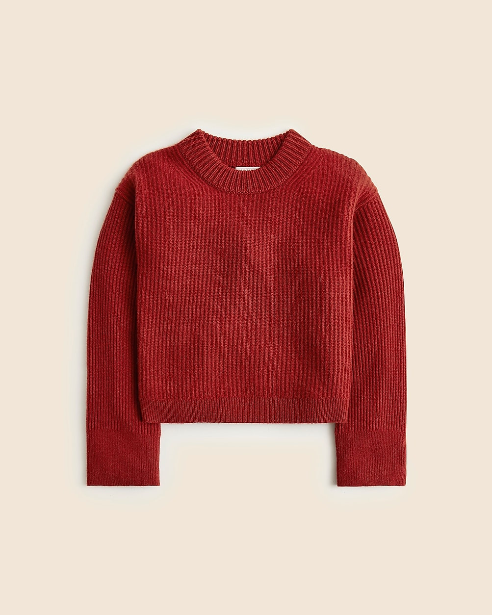 Ribbed cashmere cropped crewneck sweater | J. Crew US