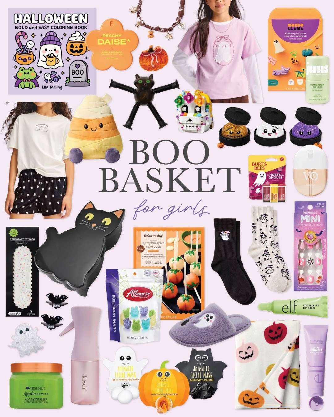 A little something spooky for your favorite girl! These boo basket finds are too cute not to add, from Halloween PJs and treats to festive nails, beauty goodies and the cutest accessories. 

#BooBasketIdeas #HalloweenGirls #SpookySeason

#LTKSeasonal #LTKmomlife #LTKKids