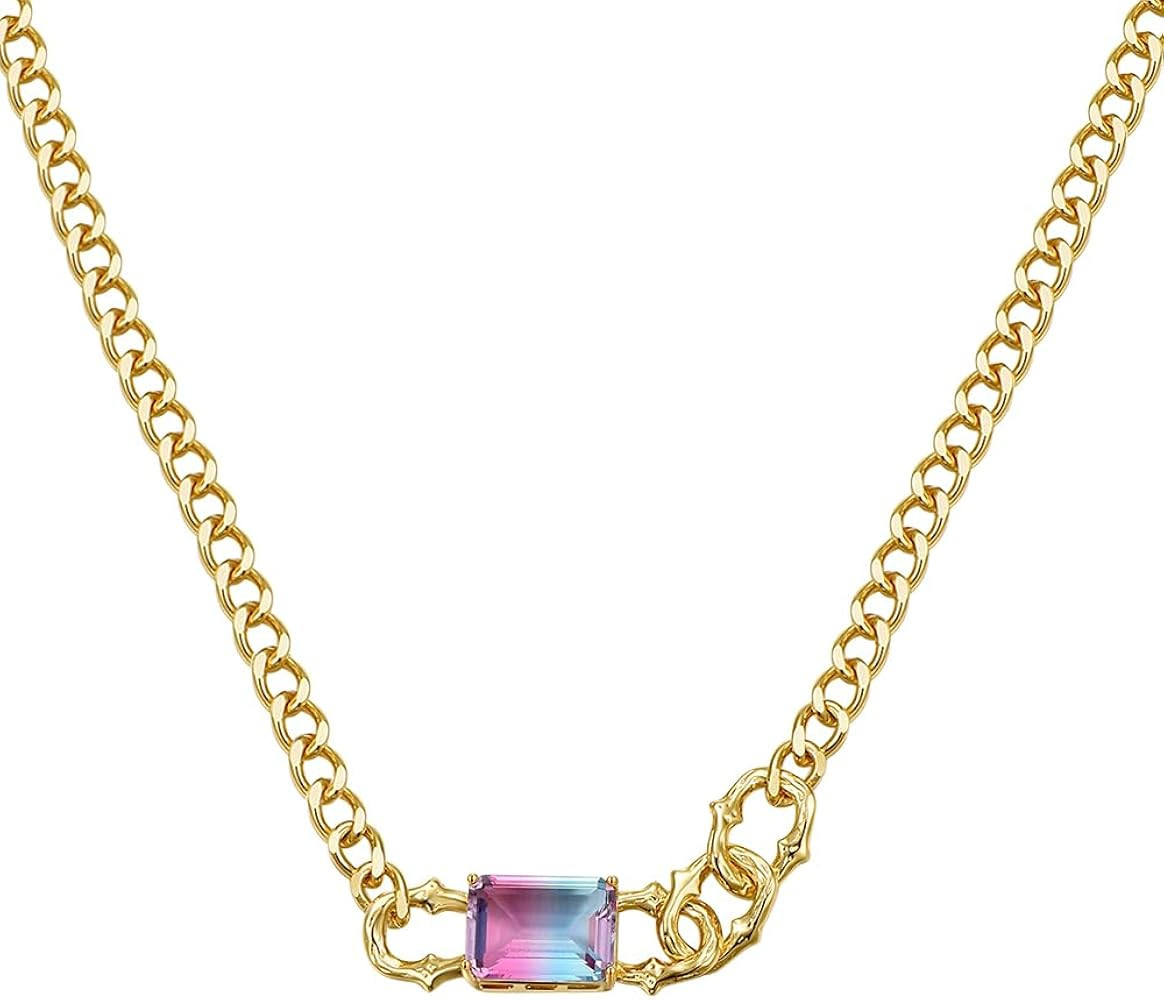 Dainty Layered Choker Necklace 18k gold Plated Y Pendant Commemorative coin Necklace Multilayer B... | Amazon (US)
