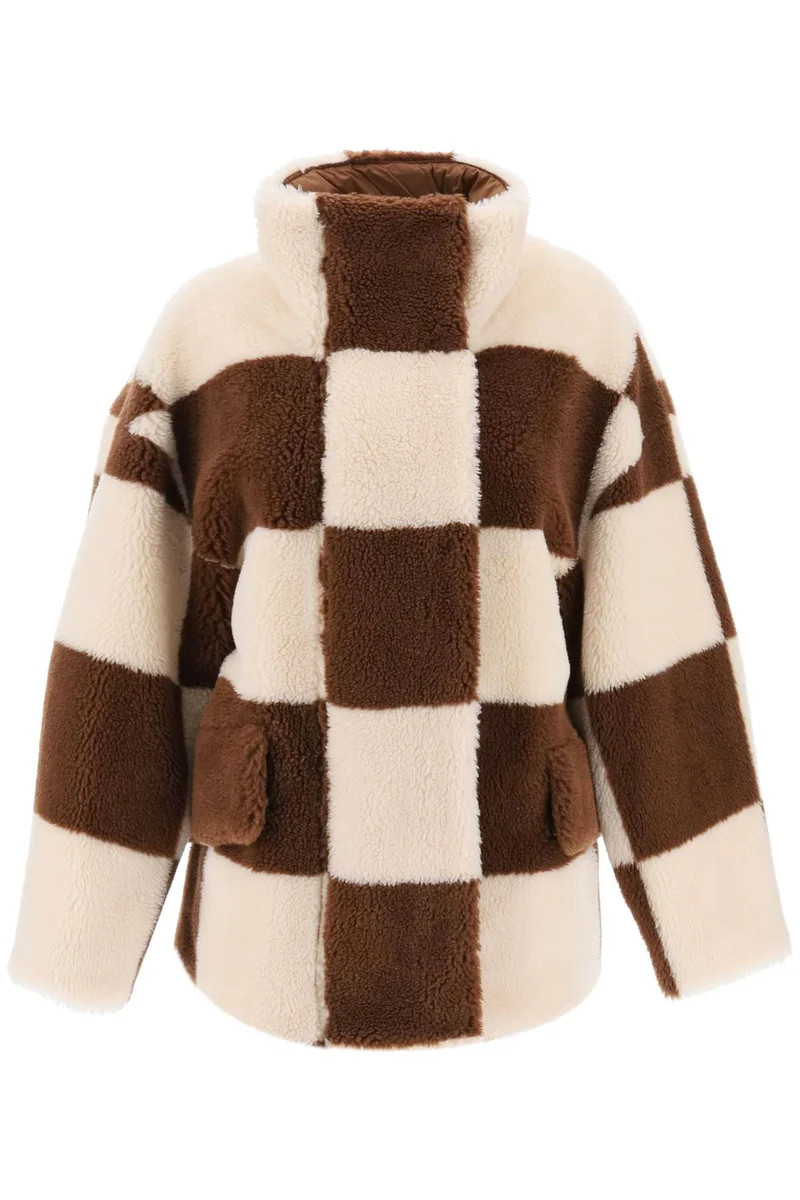 Stand Studio Dani Teddy Jacket With Checkered Motif | Balardi