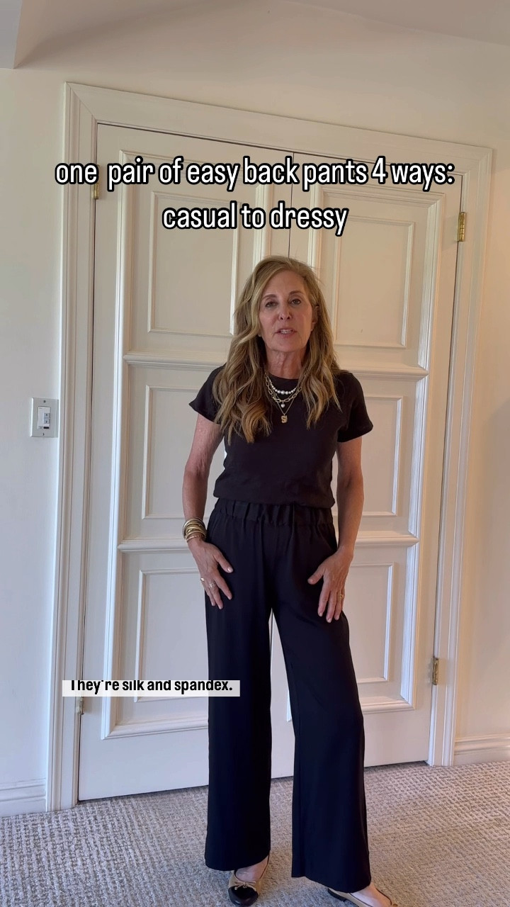 1 pair of easy pants four ways. 

#LTKSeasonal #LTKOver40 #LTKStyleTip