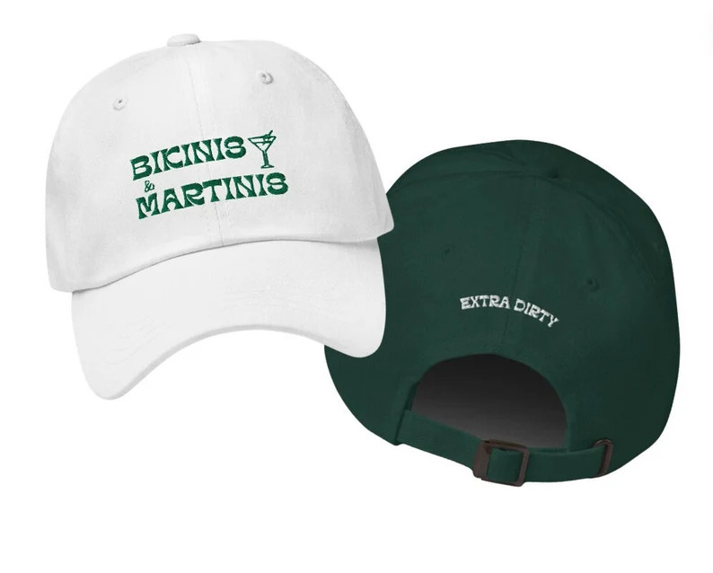 Bikinis & Martinis, Bachelorette Hat, Martini Lover Hat, Bikinis and Martinis, Bachelorette Hats,... | Etsy (US)