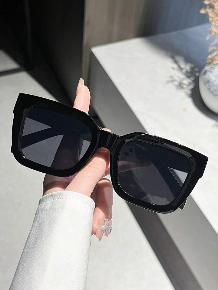 1 Pair Unisex Square Personalized, Exquisite, Elegant, INS Style Sunglasses Suitable For Street Style, Vacation, Sports, Driving, Beach, Festivals, UV Protection, Fishing, Outdoor Activities, Golf, Sun Protection, Activewear, Driving, Parties, Outings, Hiking Fashionable Shade Elegant Outfit Family Outings Travel Vacation Holiday For Summer Beach Vacation, Outdoor, Travel | SHEIN