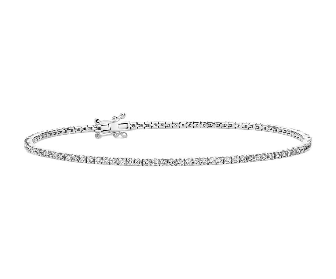 Diamond Tennis Bracelet in 14k White Gold (1 ct. tw.) | Blue Nile | Blue Nile