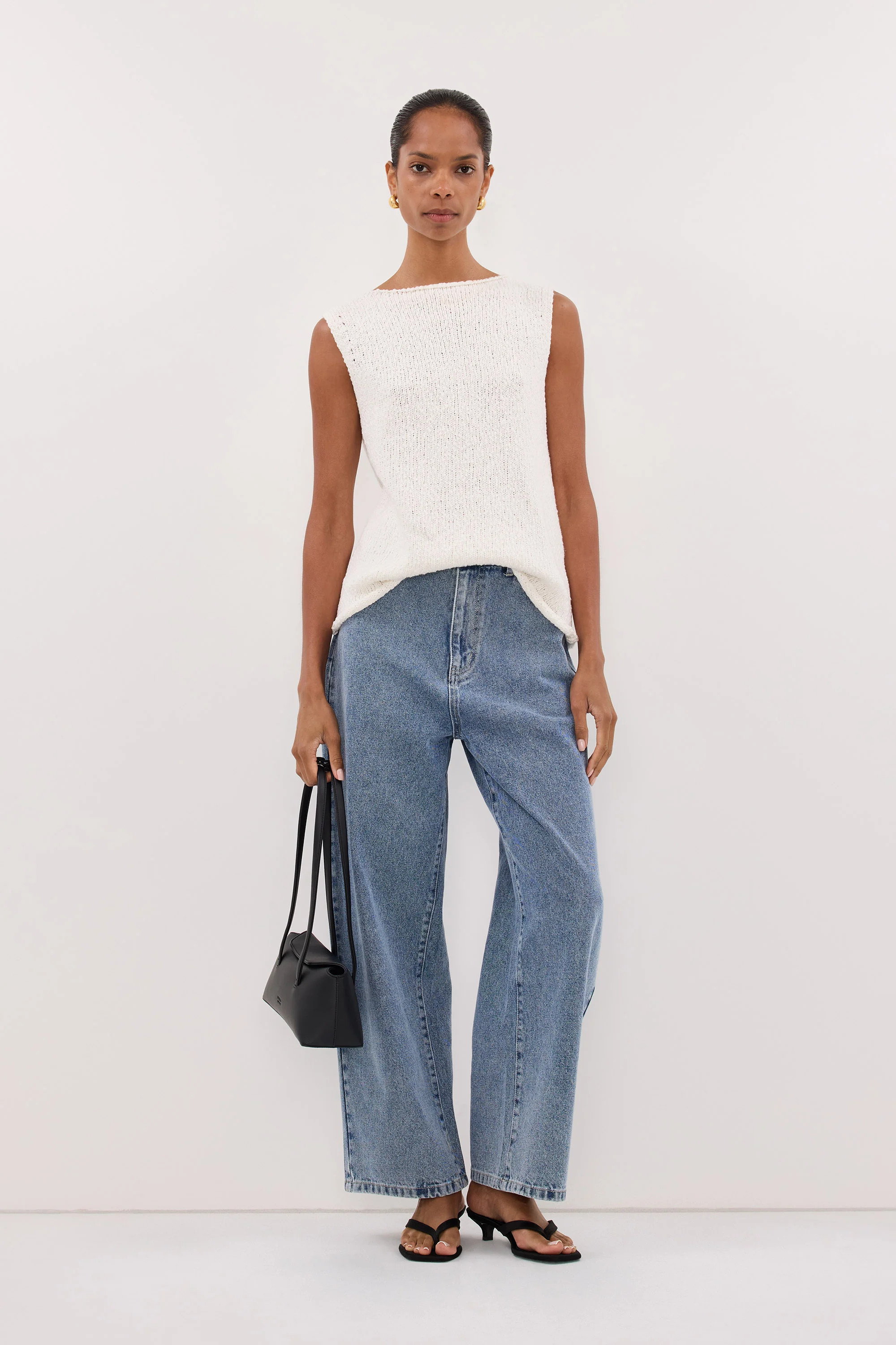 DINA OFF WHITE KNIT TOP | DISSH