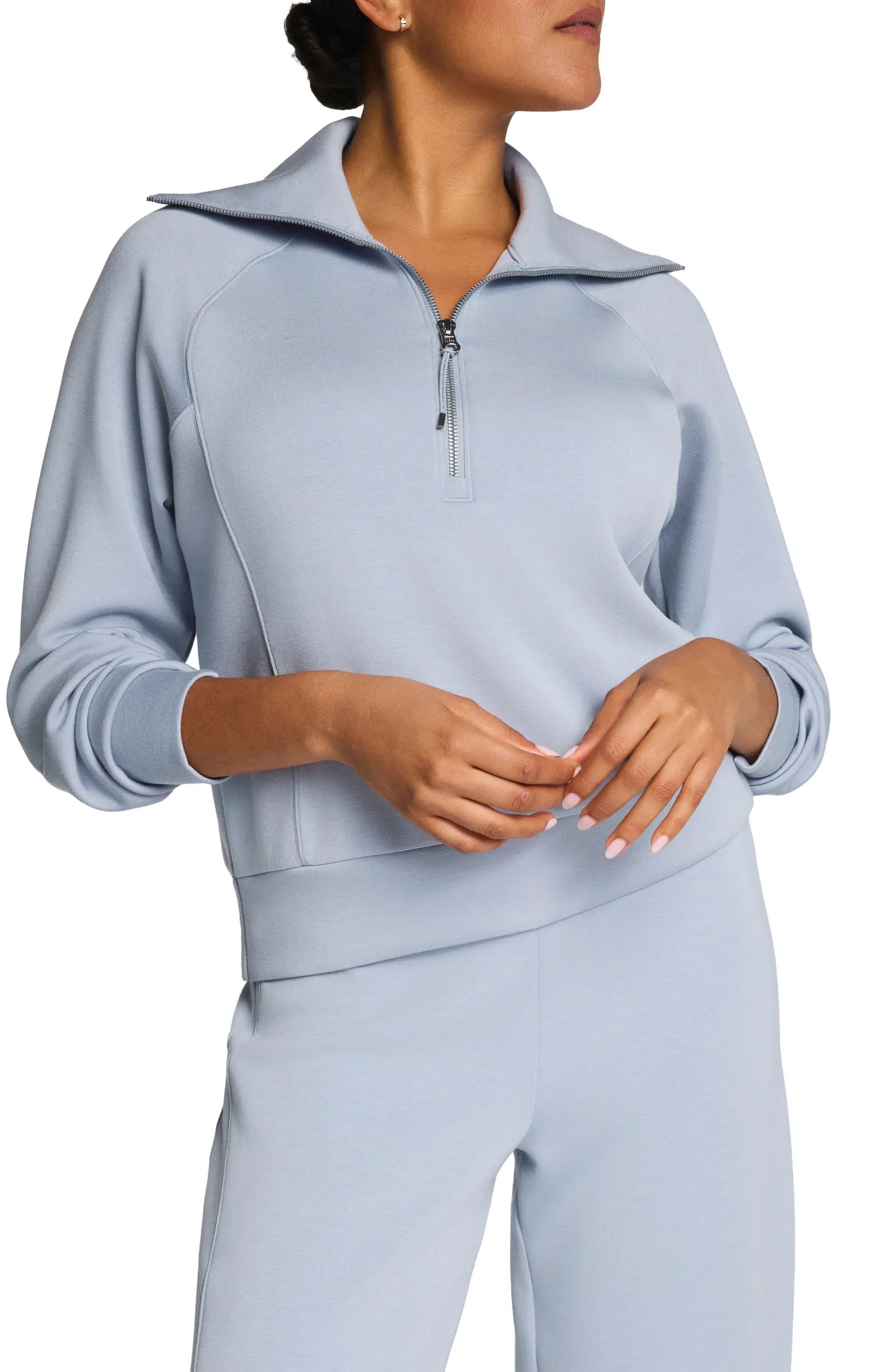 SPANX® AirEssentials Half Zip Sweatshirt | Nordstrom | Nordstrom