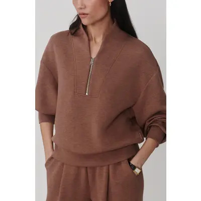 Varley Davidson Woven Sweatshirt in Ivory Marl at Nordstrom, Size Medium | Nordstrom
