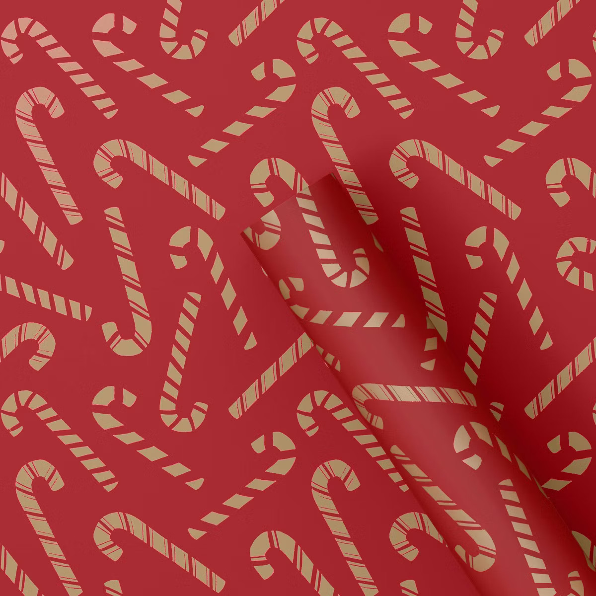 30" 20 sq ft Christmas Roll Wrap Scattered Candy Canes - Wondershop™ | Target