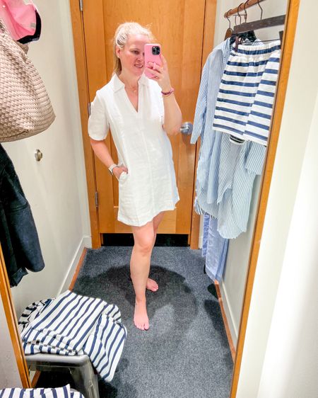 The prettiest white linen dress for summer! Comes in several colors and has pockets! 

Summer outfit, white dress, white dresses, outfit summer, summer 2024, beach outfit, vacation outfitt

#LTKSwim #LTKSeasonal #LTKOver40