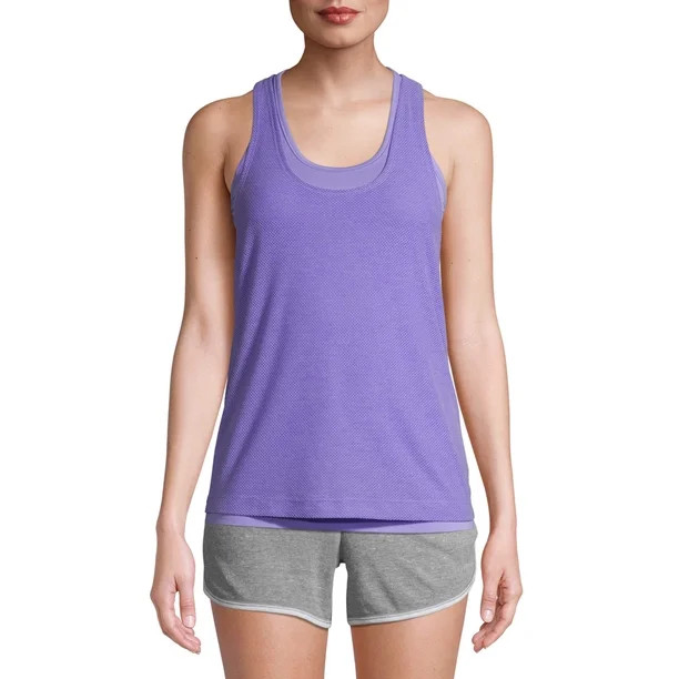 Athletic Works Women's Active 2Fer Tank | Walmart (US)