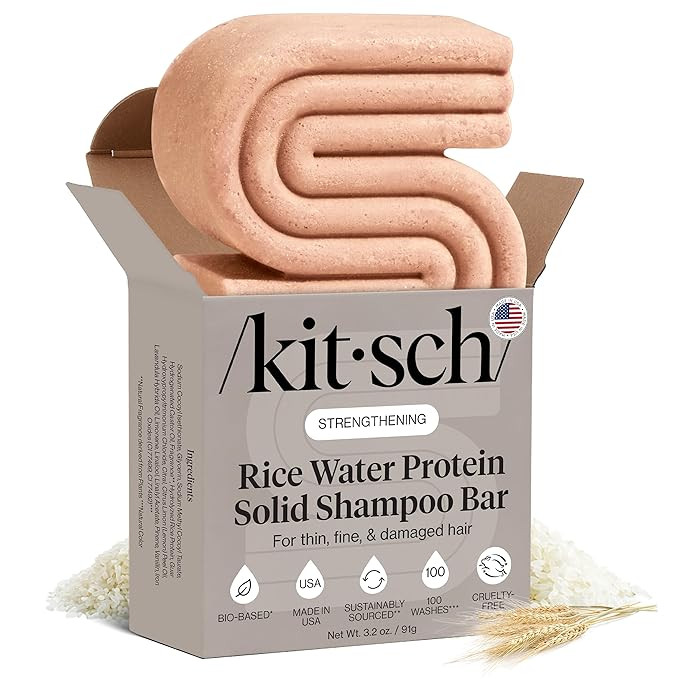 Kitsch Rice Water Shampoo Bar for Hair Growth – Strengthening Hair Shampoo for Men and Women ... | Amazon (US)