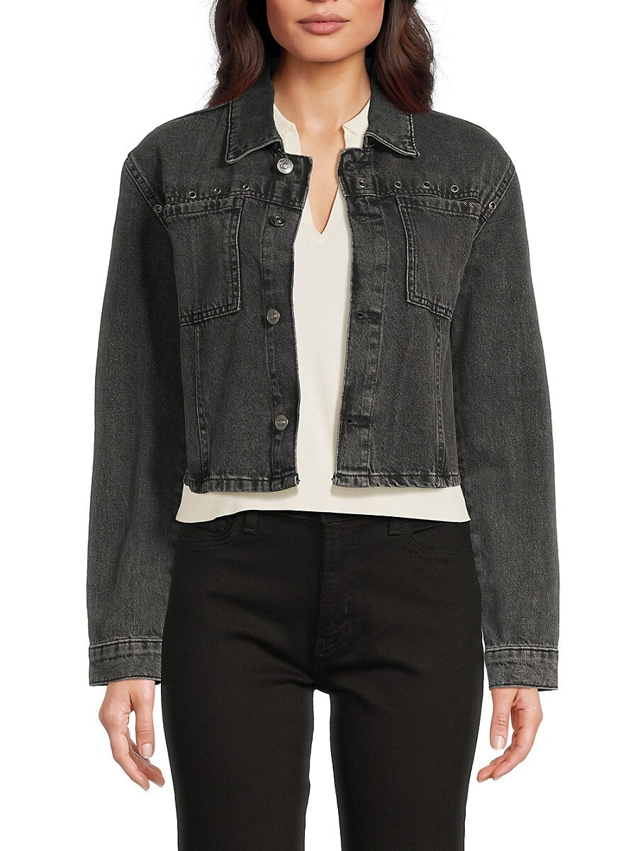 Hudson Jeans Women's Micro Cropped Denim Jacket - Morrison - Size M | Saks Fifth Avenue OFF 5TH