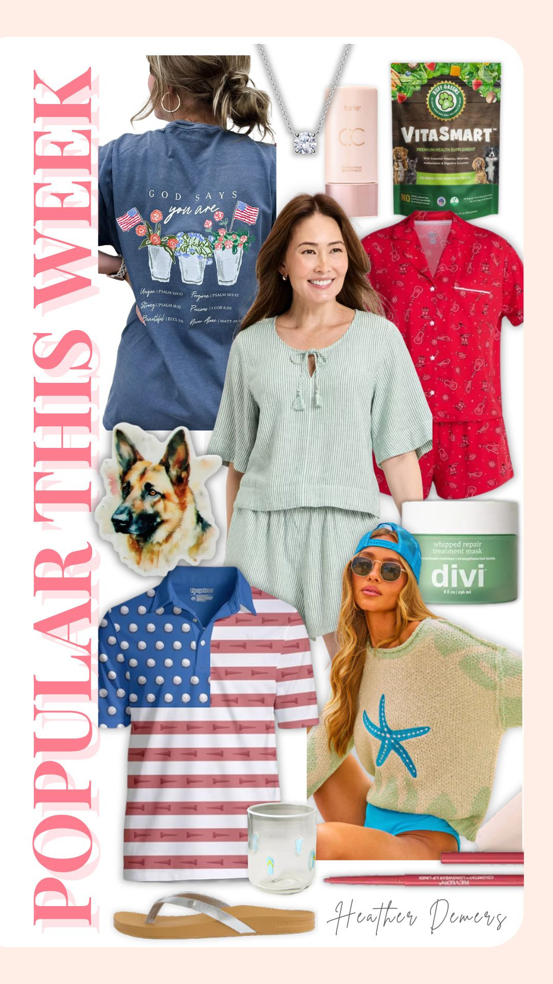 Popular this week ✨

The Target 2 piece set is a favorite this week. I love it! Comes in a few different colors. 

TEESbyTaylor has the most comfortable & trendy tees. 

Walmart pajamas are always a hit. So many cute pajama sets are out right now! 

⭐️Starfish sweater from Vici•code HEATHERDEMERS35

⭐️The One necklace from Electric Picks•HEATHER20

#LTKselfcare #LTKSeasonal #LTKBeauty