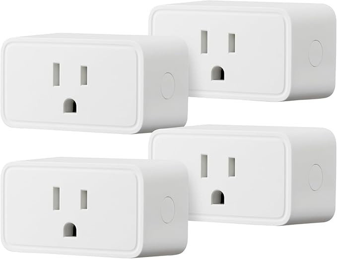 Amazon Basics Smart Plug, Works with Alexa Only, 2.4 GHz Wi-Fi, No Hub Required, 4-Pack, White | Amazon (US)