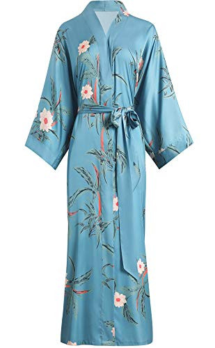 Aensso Long Soft Lightweight Silky Kimonos Robes for Women, Luxury Japanese Floral Womens Kimono ... | Amazon (US)