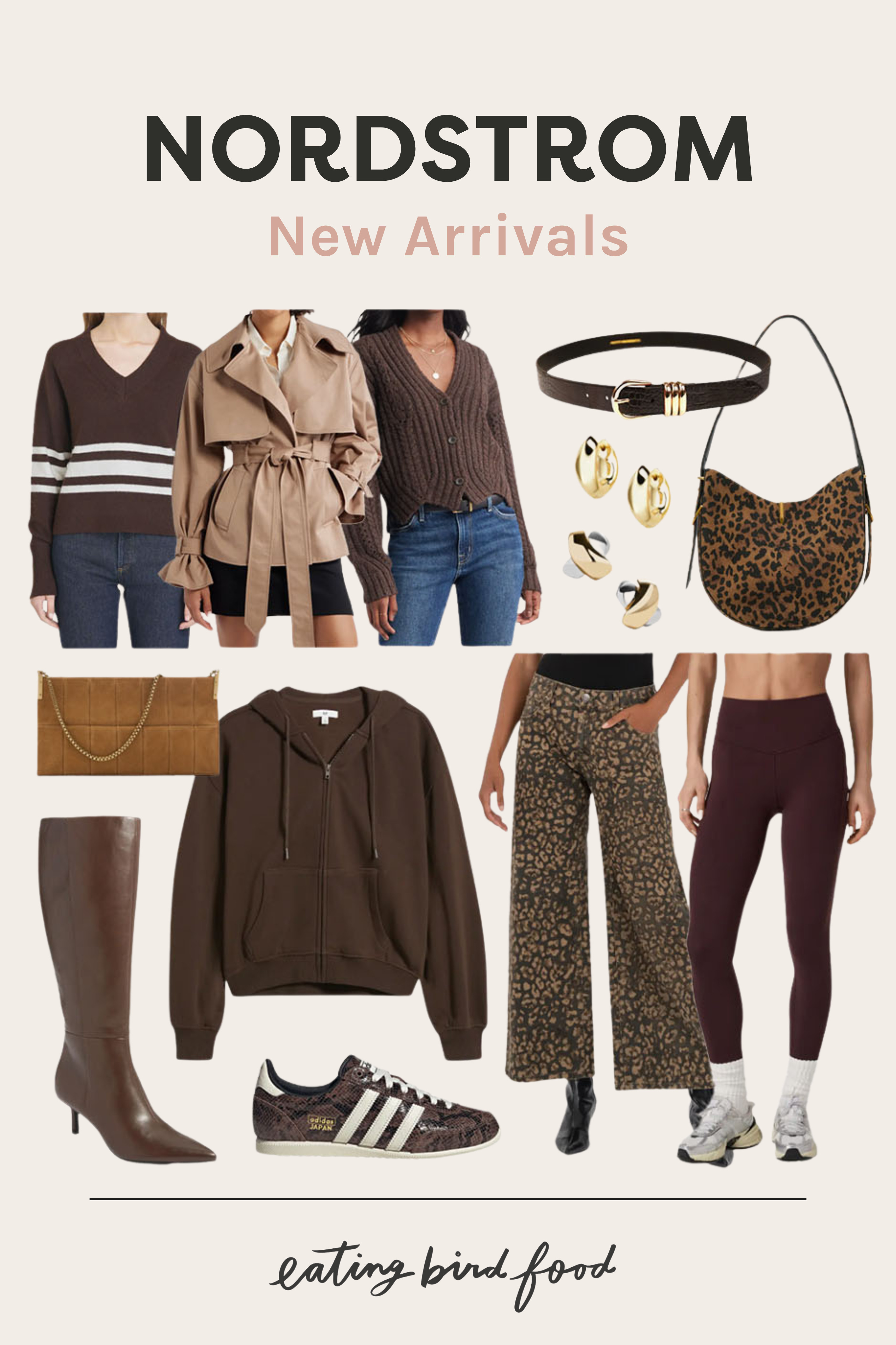 Nordstrom New Arrivals | Nordstrom Fall Fashion | Fall Outfits | Fall Sweater | Leopard Print | Leopard Pants | Tall Boots | Trench Coat | Chocolate Brown 

 #LTKSeasonal #LTKStyleTip #LTKShoeCrush