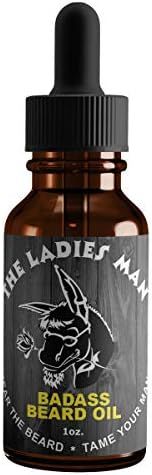 Badass Beard Care Beard Oil For Men - The Ladies Man Scent, 1 oz - All Natural Ingredients, Keeps Be | Amazon (US)