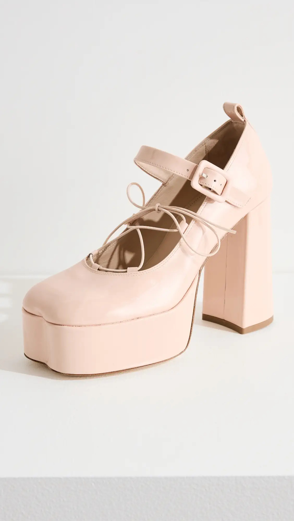 Simone Rocha Heart Toe Platform Laceup Ballerina Heels | Shopbop | Shopbop