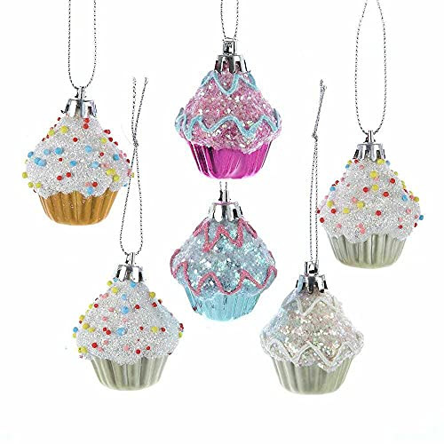 Kurt Adler 2" Cupcake Ornament Set of 6 | Amazon (US)