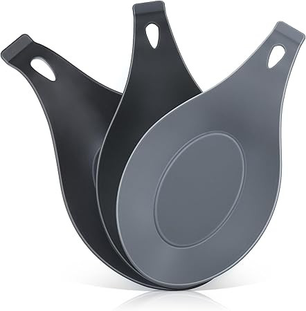 Spoon Rest for Stove Top, 3 Pack Small Silicone Spoon Holder for Kitchen Counter, Coffee Spoon Re... | Amazon (US)