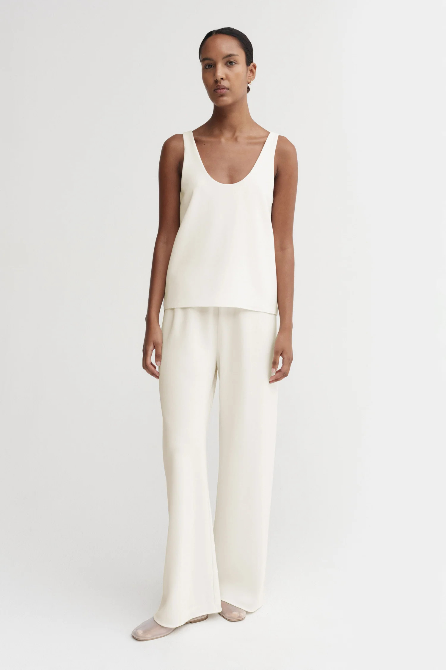 Romy Crepe Top, cream | Almada Label