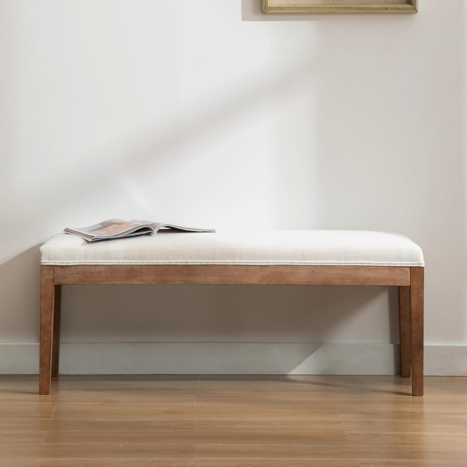 Upholstered Entryway Bench Farmhouse Shoe Benches for Hallway Porch Bedroom Bench for End of Bed ... | Amazon (US)