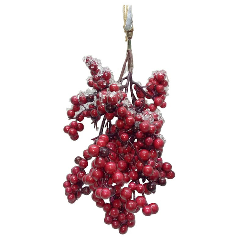 Iced Berry Spray Ornament, 9" | At Home