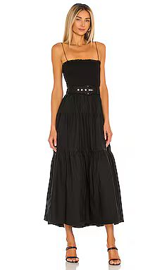 L'Academie The Nour Midi Dress in Black from Revolve.com | Revolve Clothing (Global)