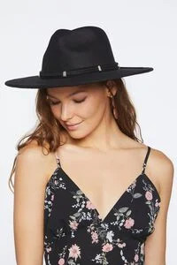 Knotted Faux Leather-Trim Fedora | Forever 21 | Forever 21 (US)