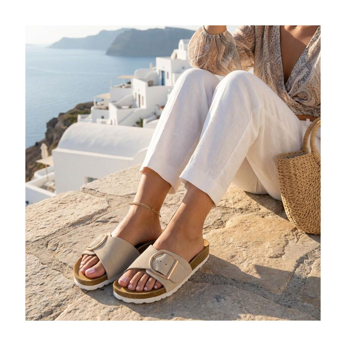 CUSHIONAIRE Leeds 100% Genuine Leather Suede Womens Sandals, Comfortable Slides for Women with Ad... | Target