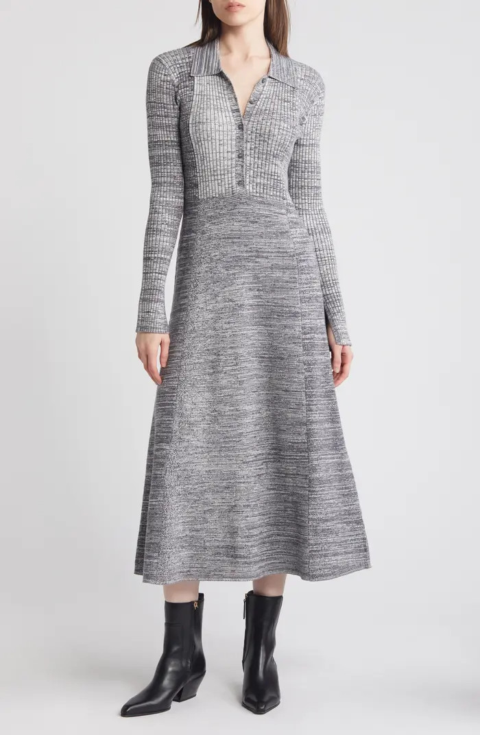 Treasure & Bond Marled Long Sleeve Sweater Dress | Nordstrom | Nordstrom