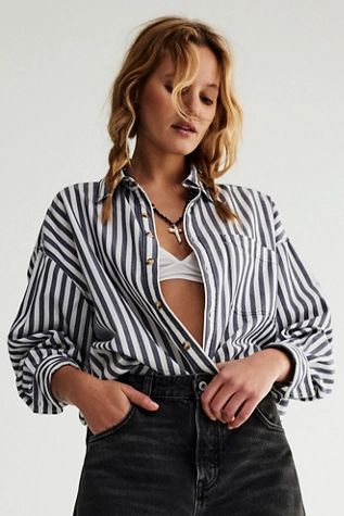 We The Free Freddie Striped Shirt | Free People (Global - UK&FR Excluded)