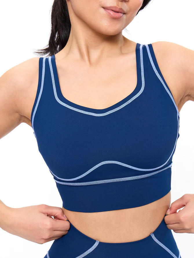 Airbrush Hourglass Sports Bra - Indigo Shadow | Buffbunny