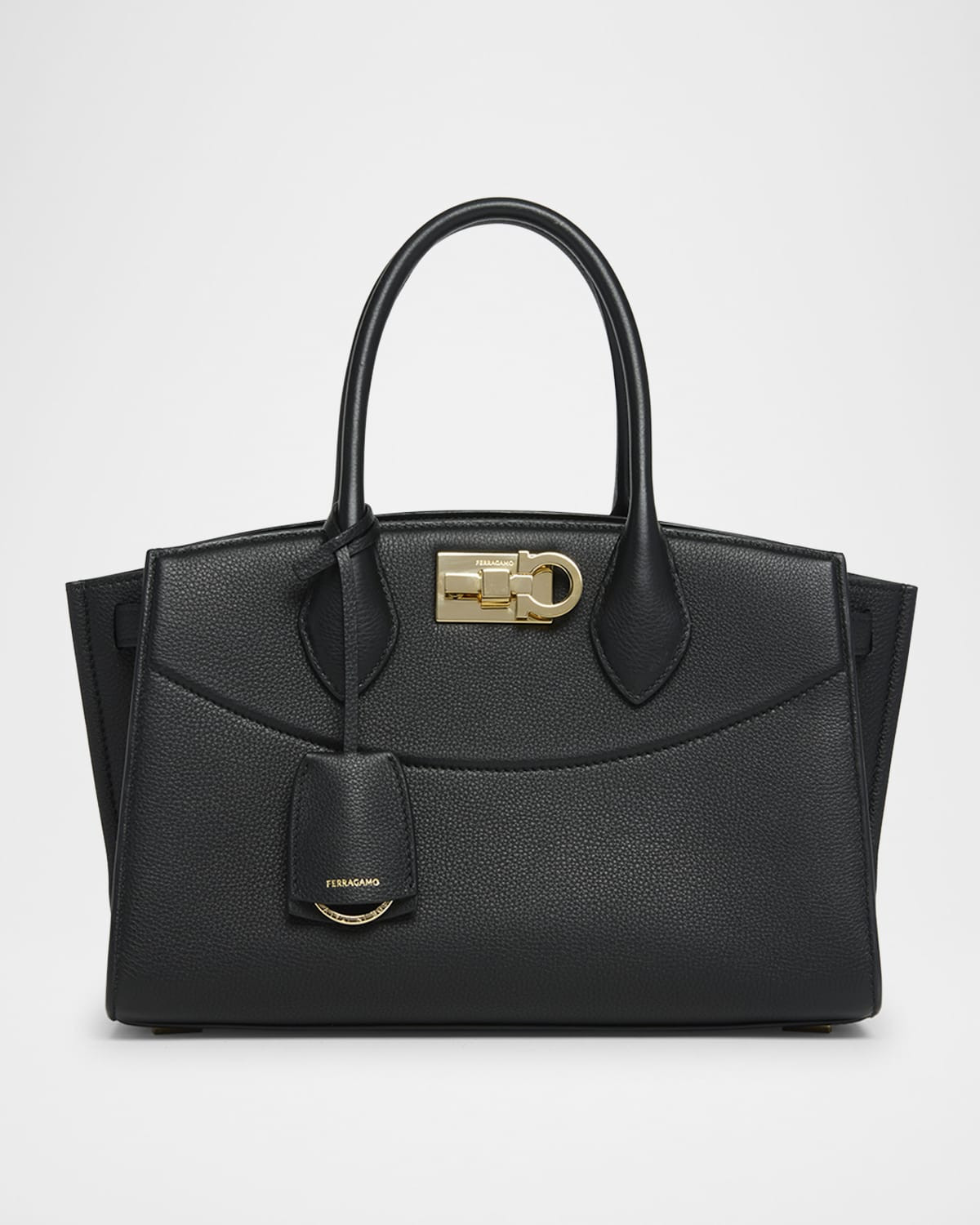 The New Studio Soft Leather Top-Handle Bag | Neiman Marcus