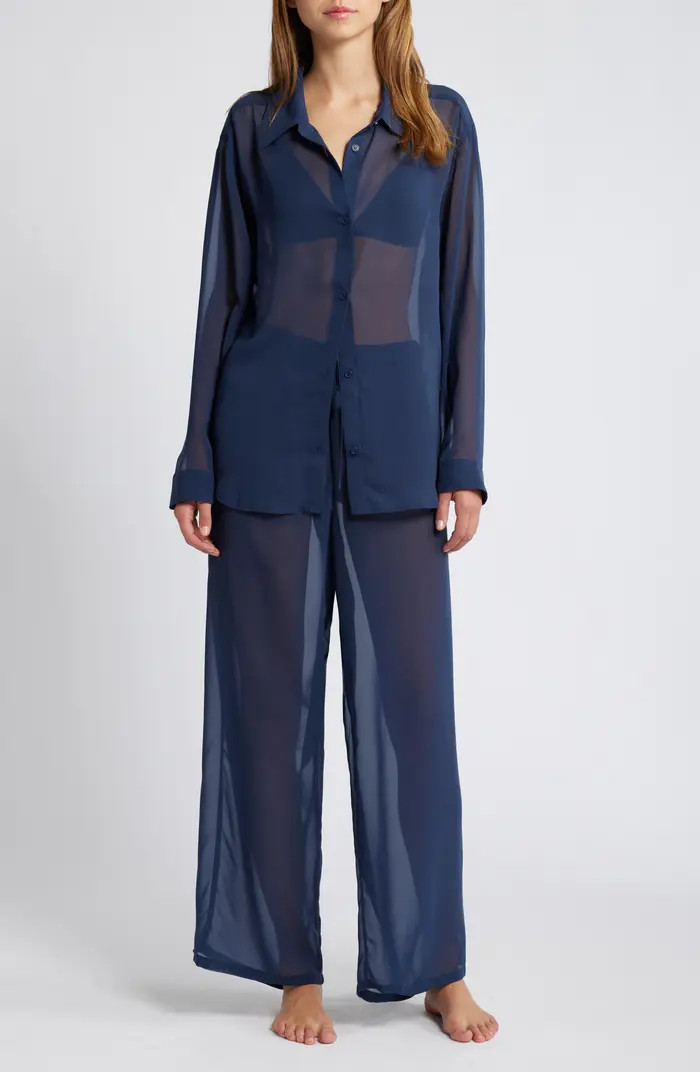 Open Edit Sheer Pajamas | Nordstrom | Nordstrom
