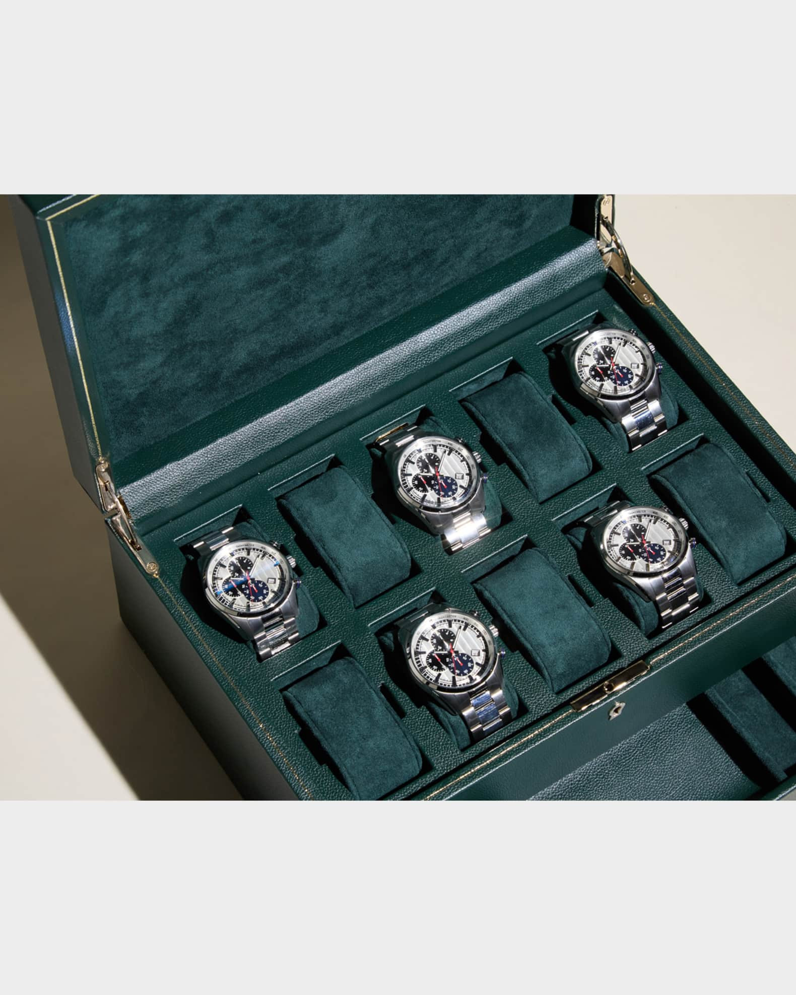 WOLF British Racing 10-Piece Watch Box with Drawer | Neiman Marcus