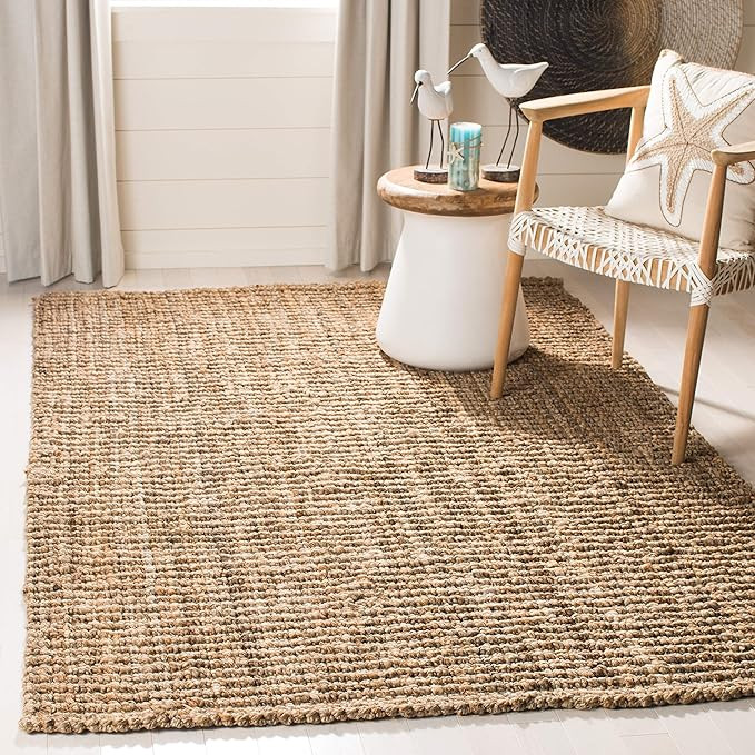 Safavieh Natural Fiber Collection NF447A Hand-Woven Natural Reversible Jute Area Rug (2' x 3') | Amazon (US)