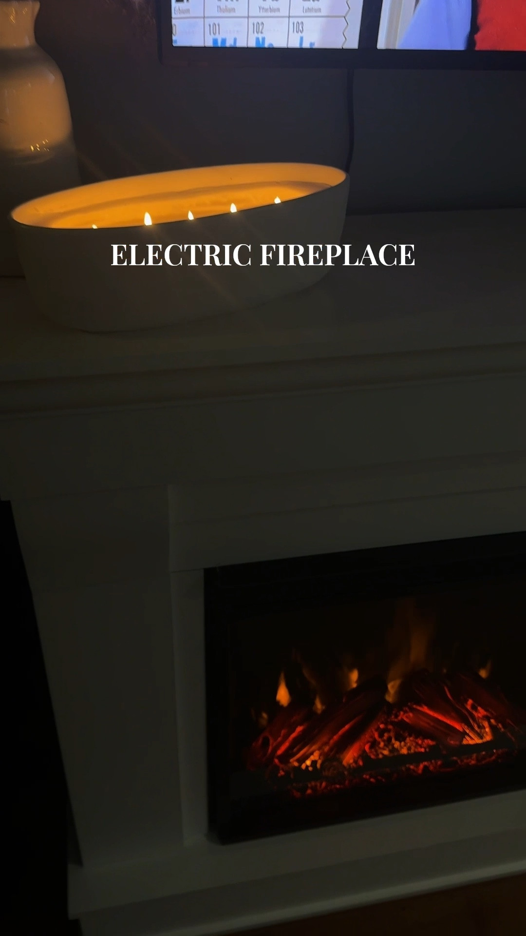 Bowery Hill Contemporary Solid Wood Electric Fireplace in White✨
Comes with a remote control!