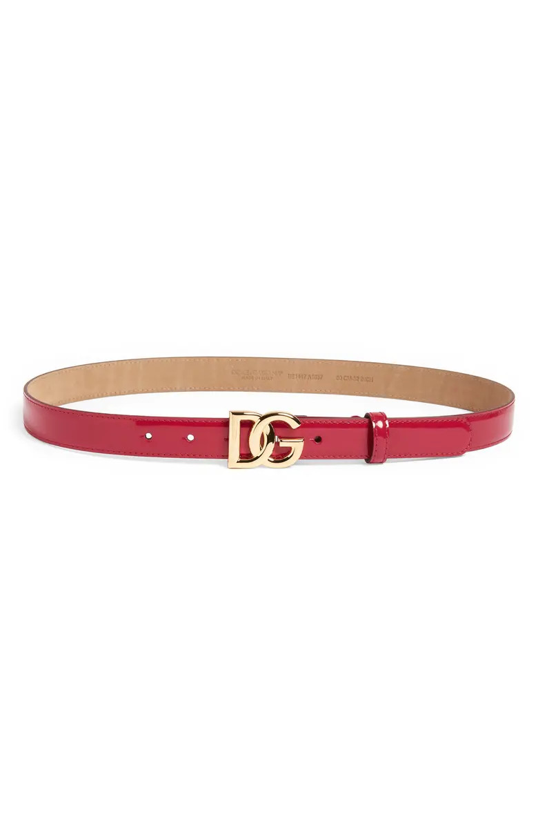 DG Logo Buckle Leather Belt | Nordstrom