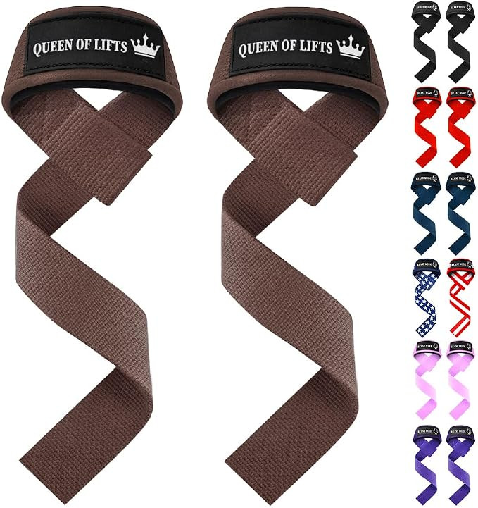 Neoprene Padded Cotton Lifting Straps for Weightlifting, 1 Pair | Amazon (US)