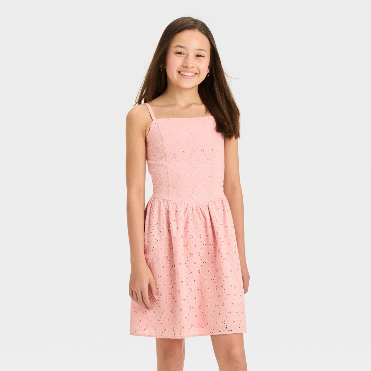 Girls' Cami Strap Back Cut Out Woven Dress - art class™ | Target