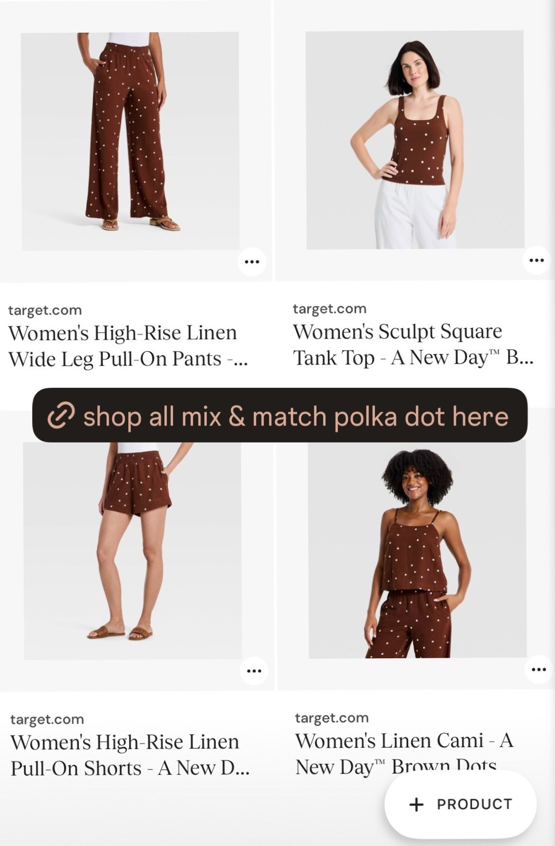 Adorable polka dot mix and match set pieces from Target! Love the brown color. I have the shorts & flowy tank option, but kind of want to go back for the sculpt tank too!

#LTKmomlife #LTKSeasonal #LTKSaleAlert
