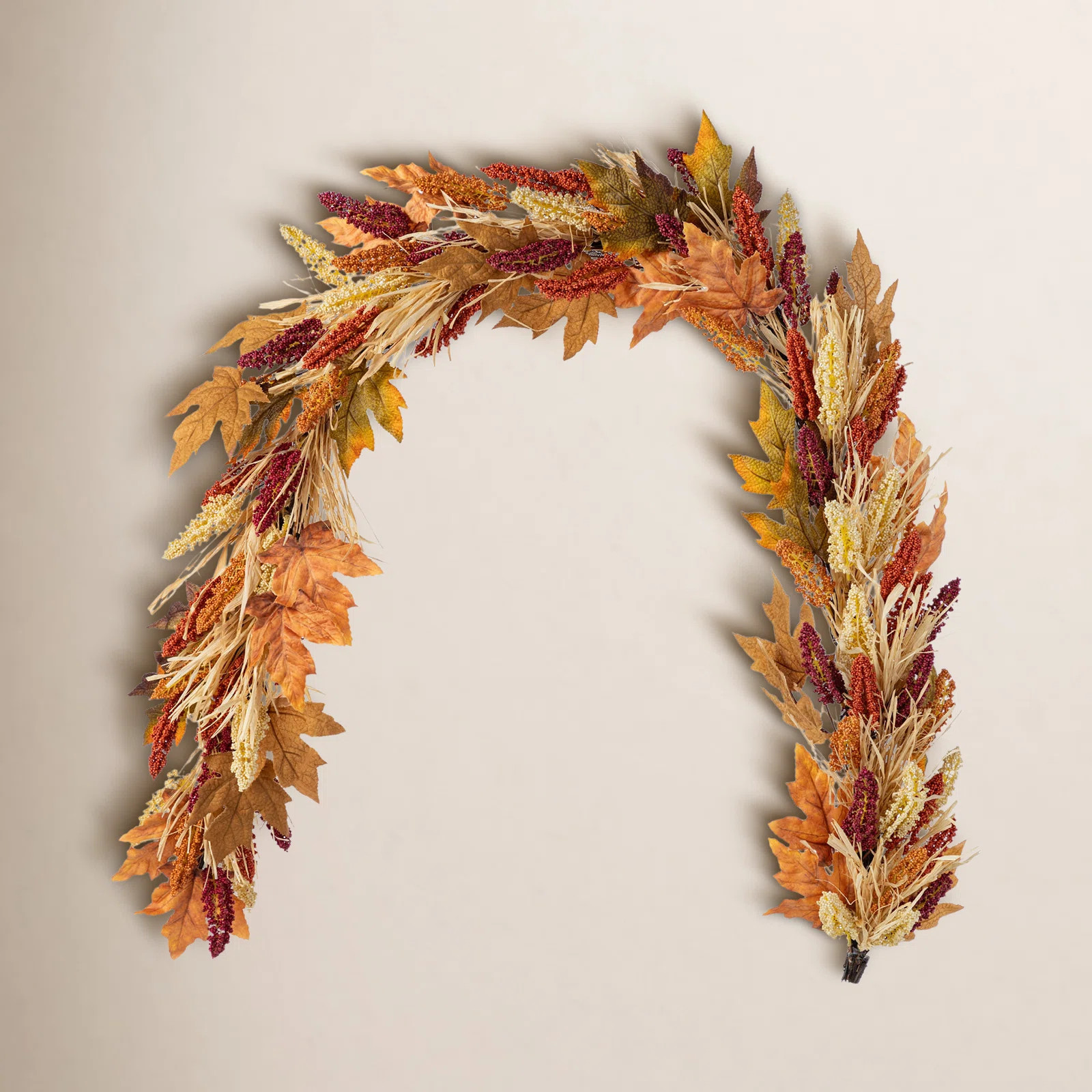 72"L Fall Multi-Colored Sorghum Garland | Wayfair North America