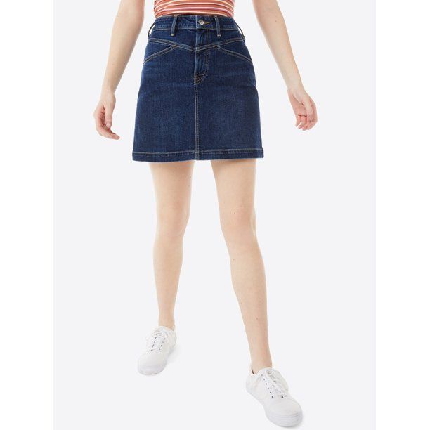 Free Assembly Women's V-Front Jean Skirt | Walmart (US)