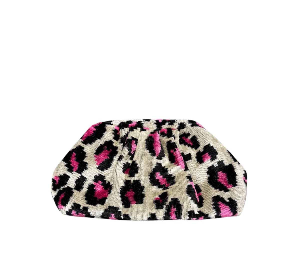 Silk Velvet Leopard Print Clutch | Triple Threads