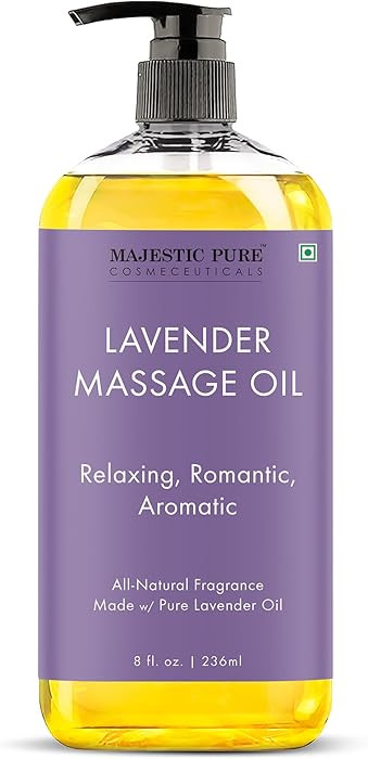 MAJESTIC PURE Lavender Massage Oil for Massage Therapy - Refreshing, and Relaxing - Natural Oils ... | Amazon (US)