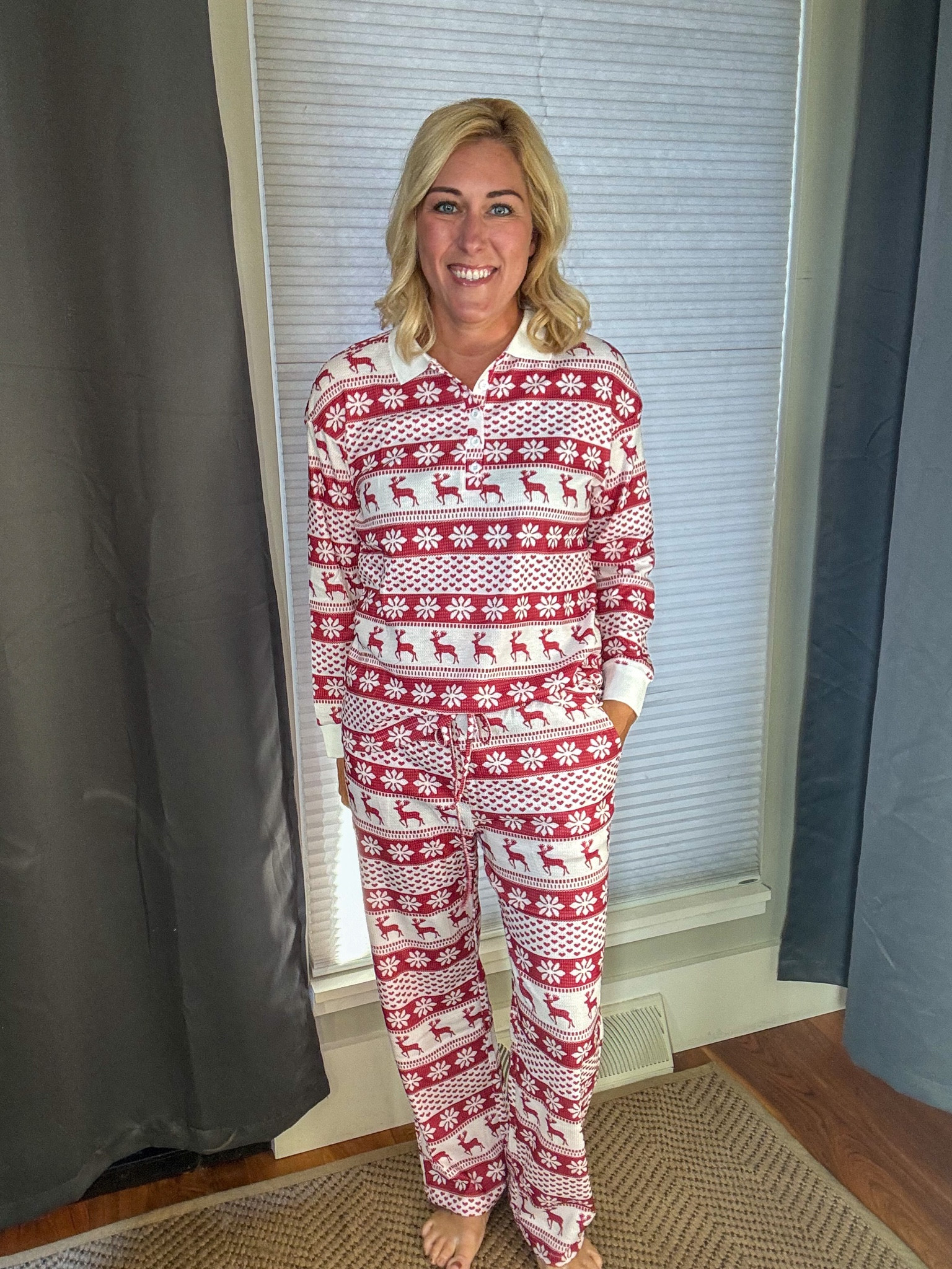 Well if these aren’t festive, I don’t know what is! These waffle knit pjs are so cute and cozy. Grab a pair for the holidays!
