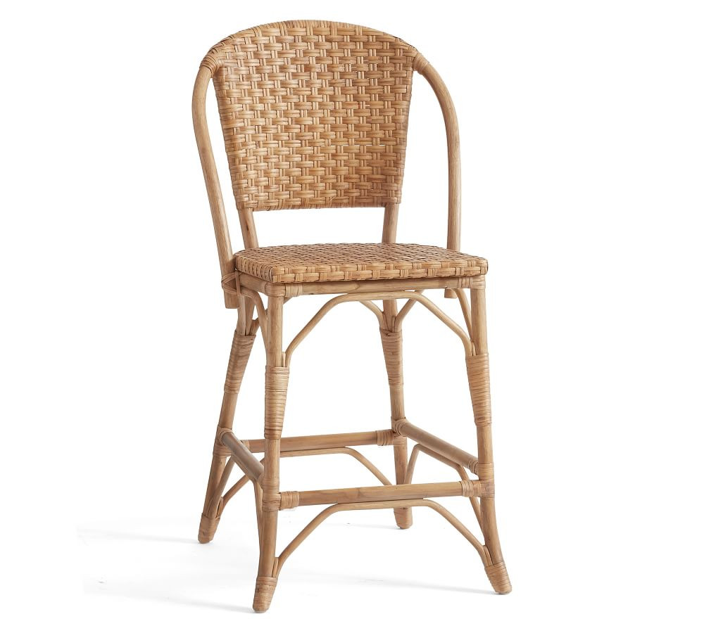 Parisian Woven Counter Stool, Natural | Pottery Barn (US)