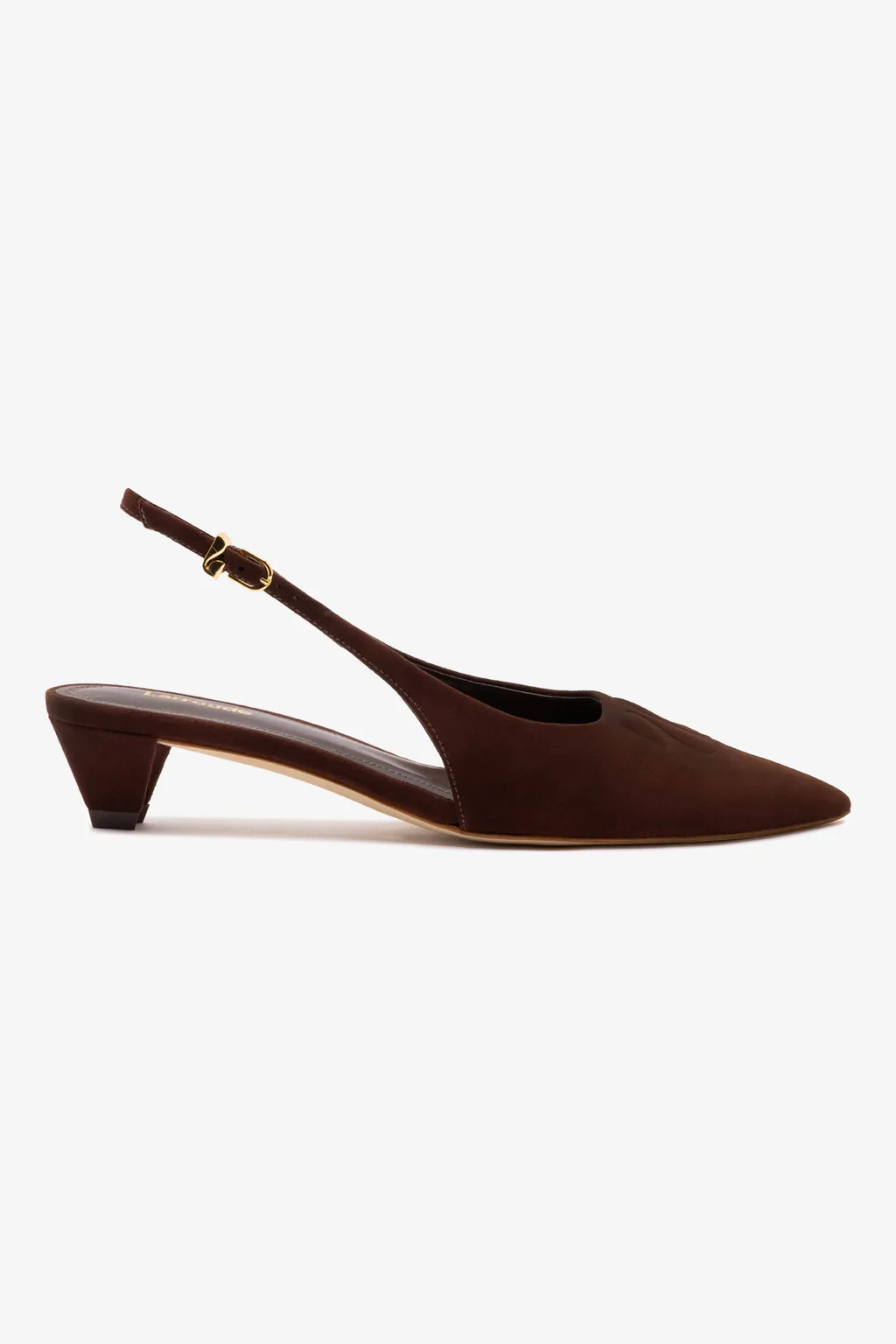 Kaitlan LL Low Pump In Brown Suede | Larroude