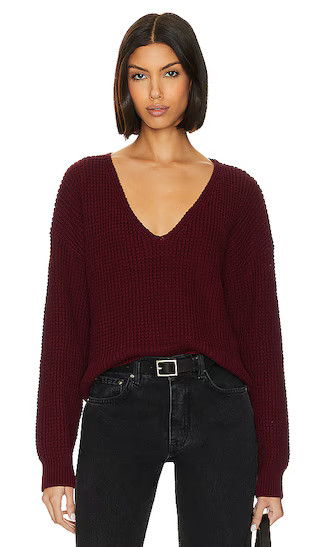 Jake V-Neck in Burgundy | Revolve Clothing (Global)